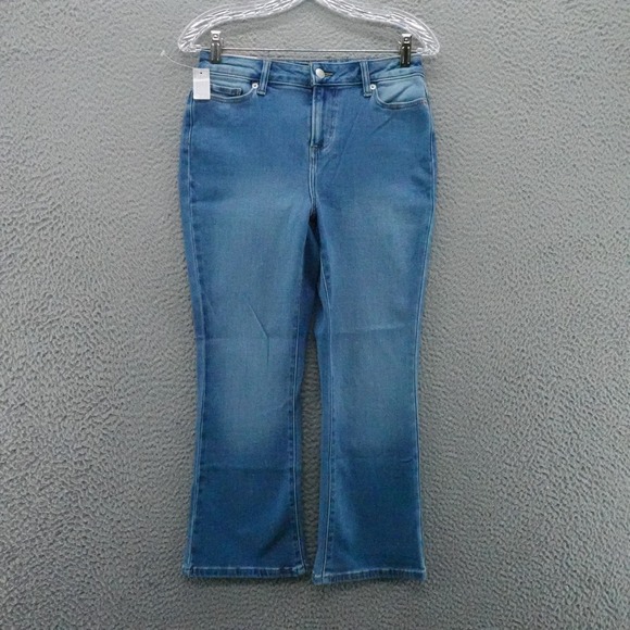 Member's Mark Denim - Members Mark Womens Size 2‎ Crop Flare Leg Stretch Denim Jeans Blue NEW